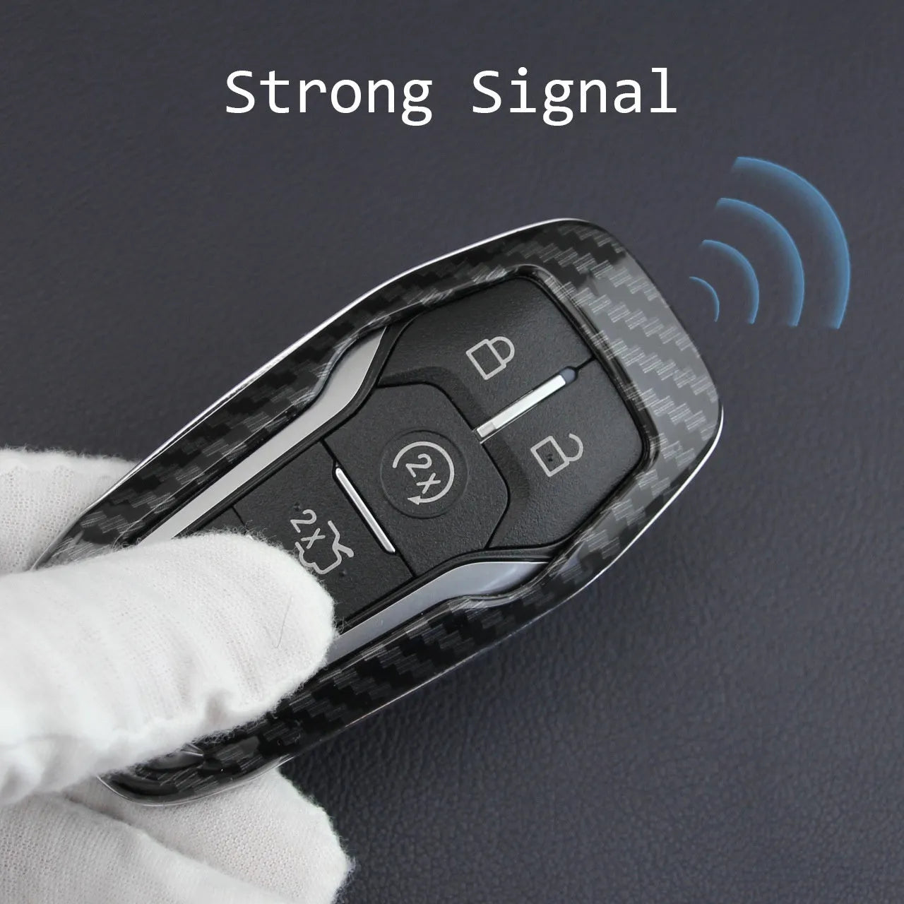 A plastic protective shell for a car key remote, shown in a single-piece design with an optional buckle attachment.