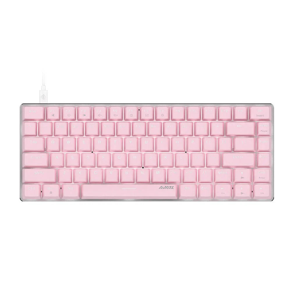82-key mechanical keyboard with white backlight and metal casing