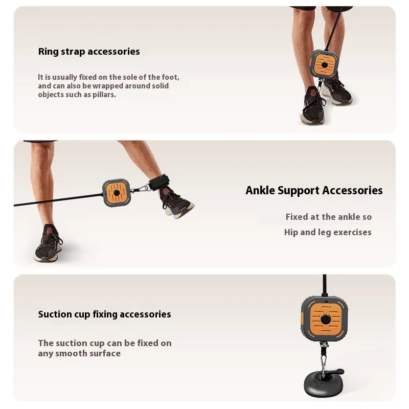 Adjustable power pump chest expander strength training equipment in orange and navy blue colours