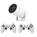 White Barrel X10 PLUS portable smart wall projection game machine HD projector with gamepad and remote control