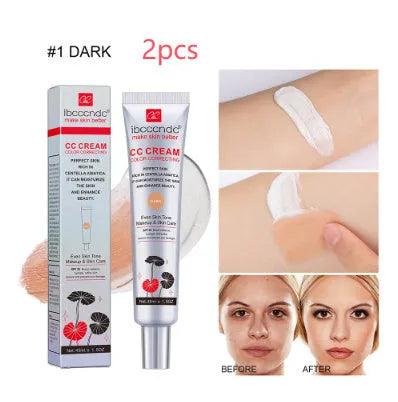 Erborian CC Cream colour correcting moisturiser tube in dark and light shades.