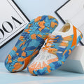 Men's and women's quick-drying mesh wading shoes in various colours on a non-slip rubber sole.