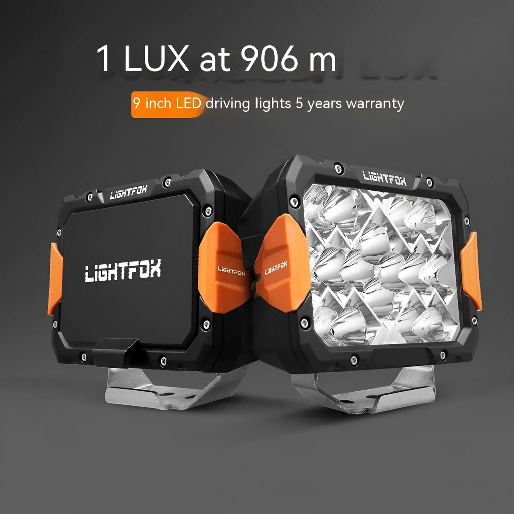 Black aluminium LED front bumper light kit for off-road vehicle retrofitting