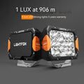 Black aluminium LED front bumper light kit for off-road vehicle retrofitting