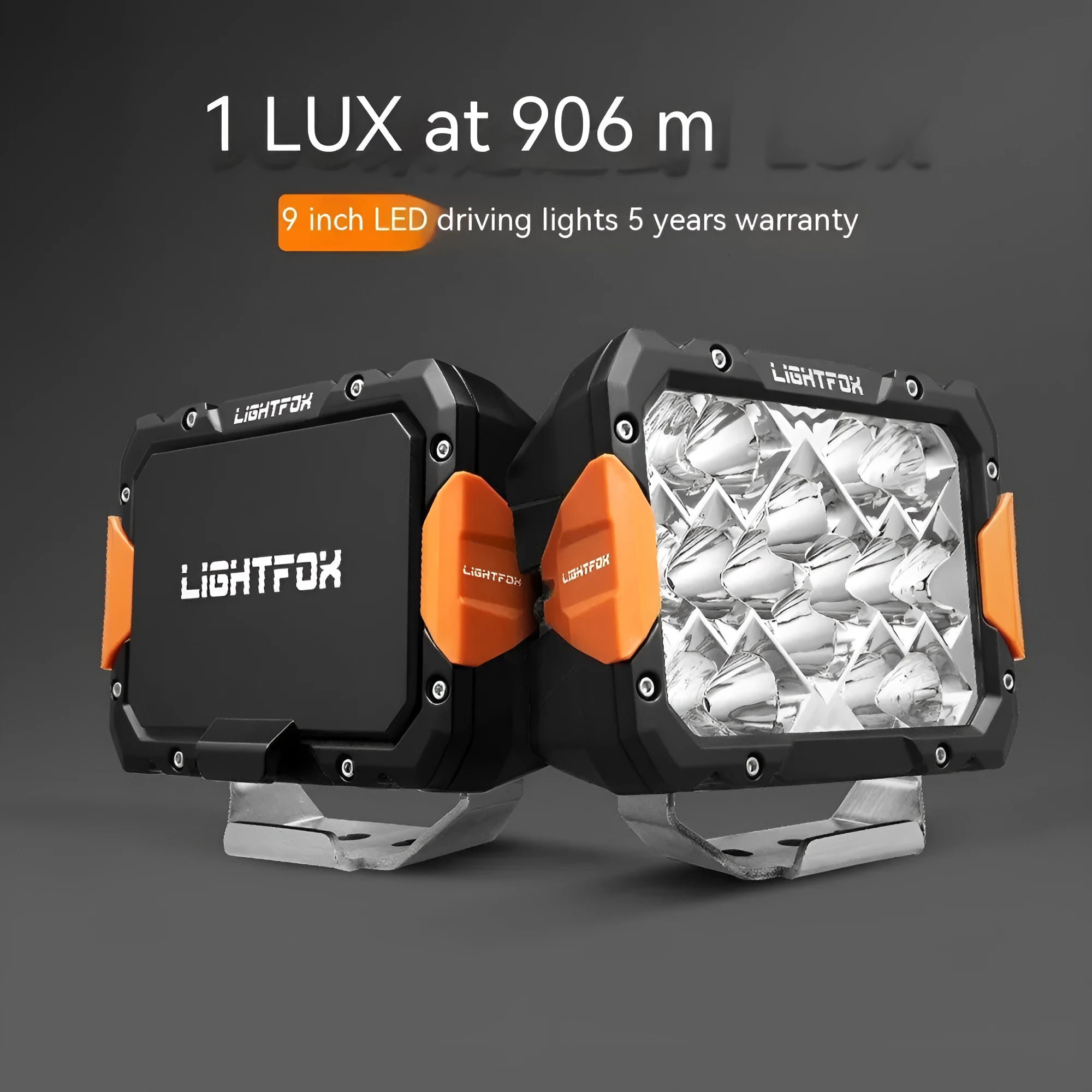 Black aluminium LED front bumper light kit for off-road vehicle retrofitting