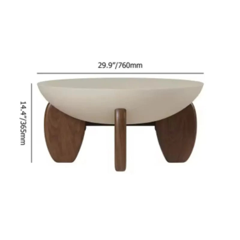 Solid wood white coffee table with height-adjustable feature and storage compartment