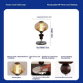 Zhonggu solid wood retro table lamp with USB charging port and touch control panel