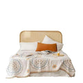 Cotton towel blanket with geometric pattern in modern simplicity style showing size options