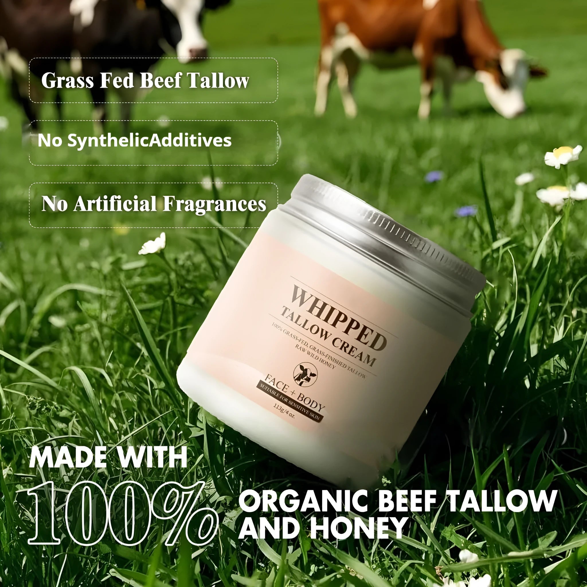 113g tub of butter cream facial moisturiser for dryness relief and skin replenishment