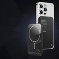 Magnetic wireless alloy power bank in titanium gold and black colour with capacity options