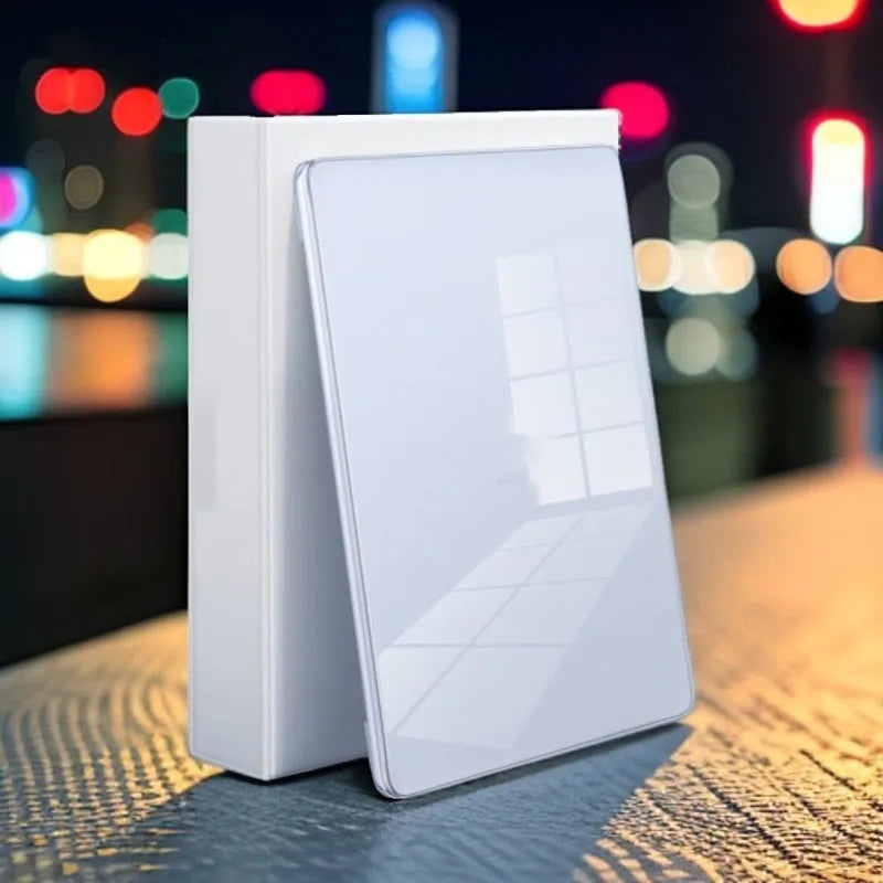 Transparent plastic protective shell case for MacBook Air and Pro laptops on a table