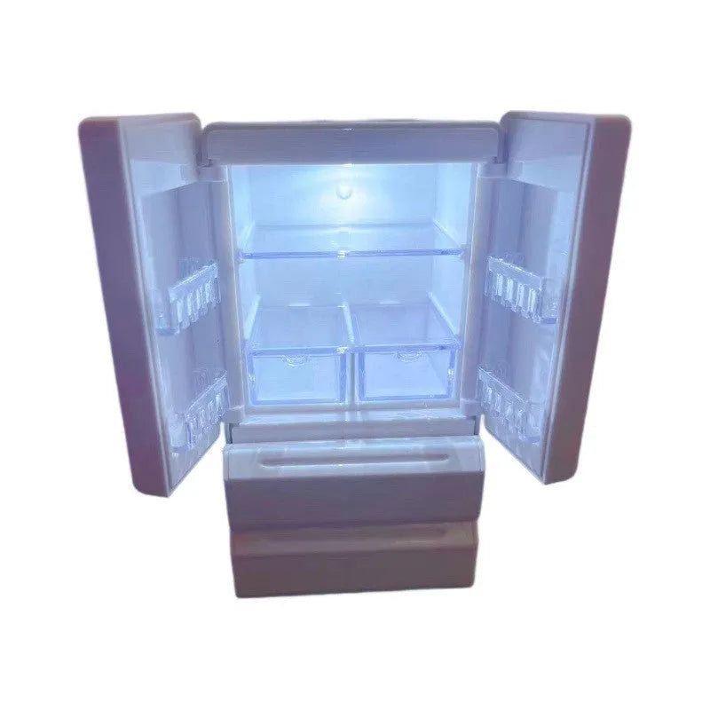 White plastic miniature candy toy model with LED light measuring 11.4cm high
