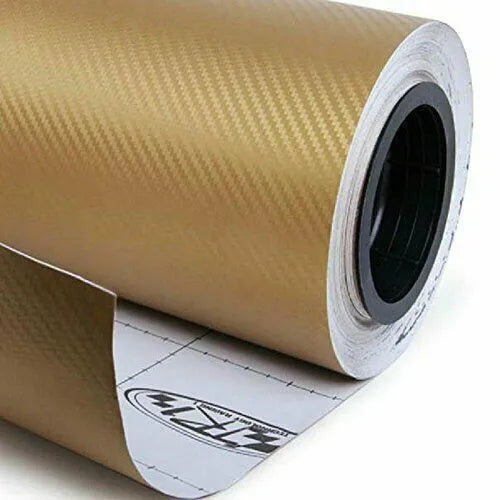 3D carbon fibre car stickers in eight colours including black, silver, blue on 30x127cm sheet