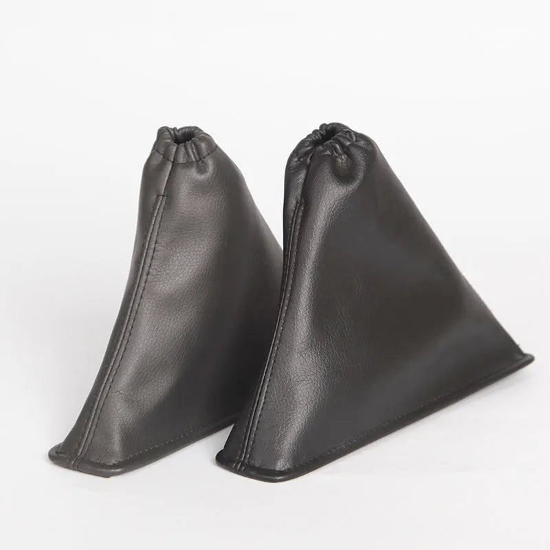 Black leather shift lever dust cover for Toyota Corolla gear stick protection