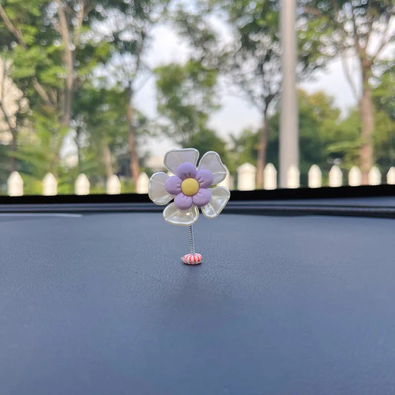 Plastic car interior swing decoration ornament in multiple colour options