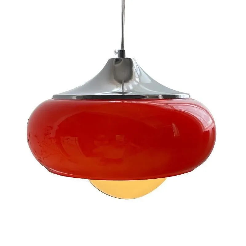 Bauhaus three headed egg tart pendant light in milk white glass for retro ceiling lighting