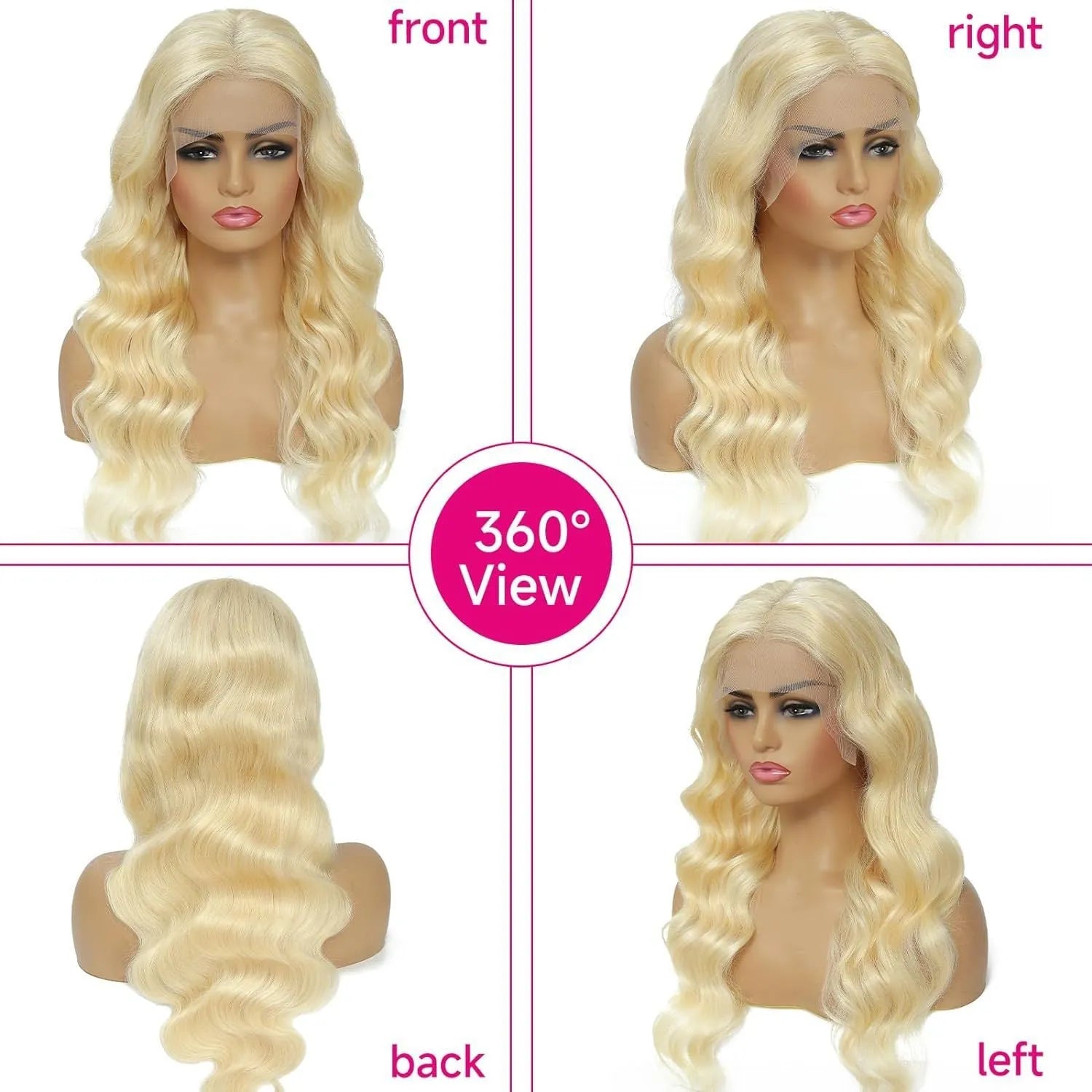 Women's front lace synthetic wig in a medium long curly style, colour M1 539 613#.