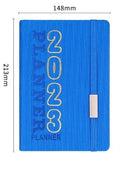 Student almanac diary with wireless binding and imitation leather cover in various style options