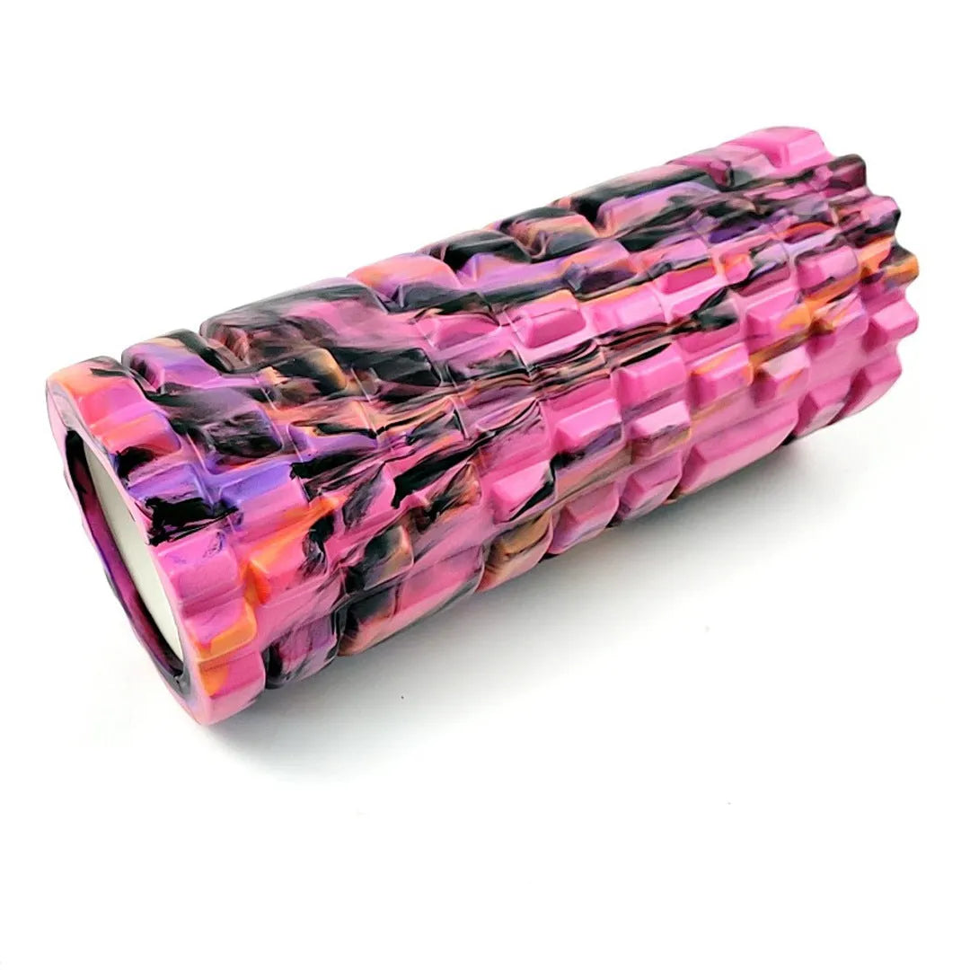 33cm camouflage pattern EVA foam roller in blue green yellow colour variant