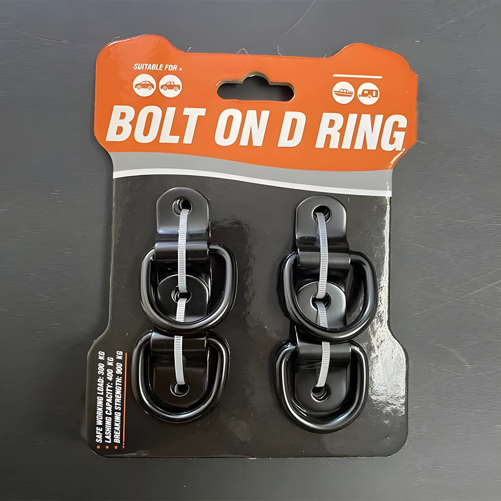 Black galvanised pull ring floor hook for truck cargo securing with carbon steel construction