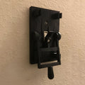 Single-pole mechanical wall switch with decorative PLA plate for exposed surface mounting