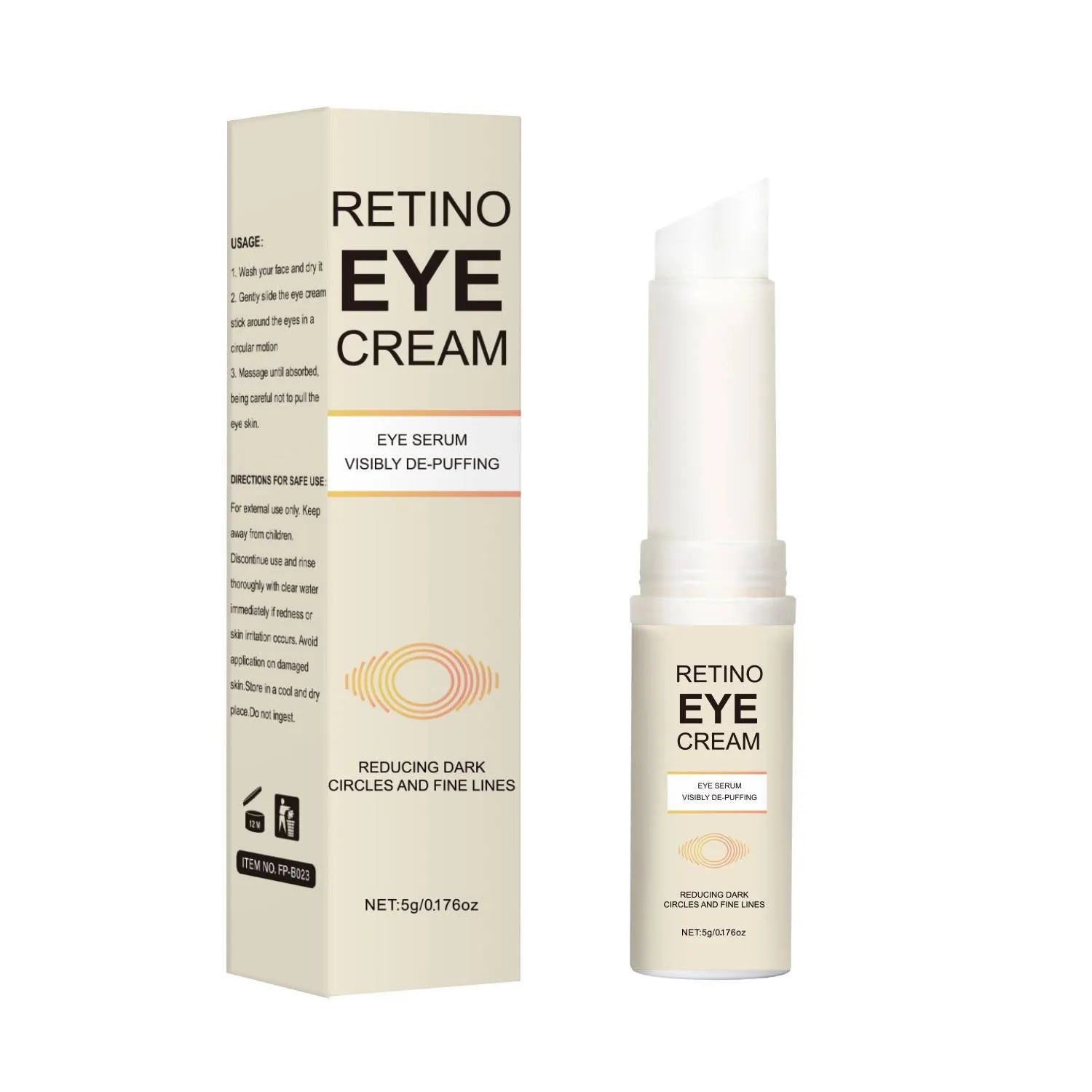 5g tube of universal eye cream for moisturising and fading dark circles