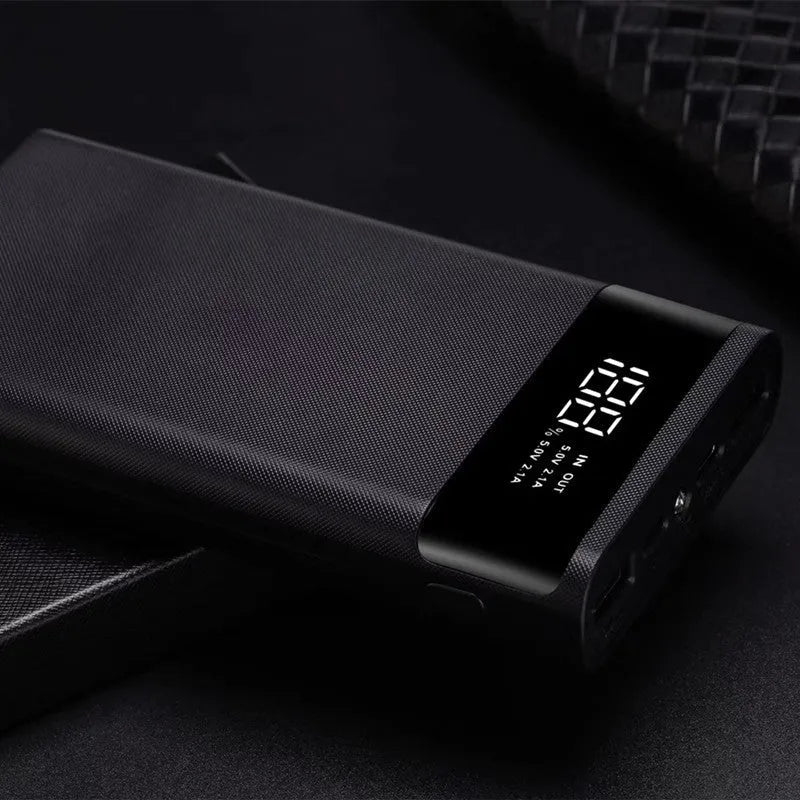 Digital display power bank DIY kit with plastic shell and circuit board for 18650 batteries