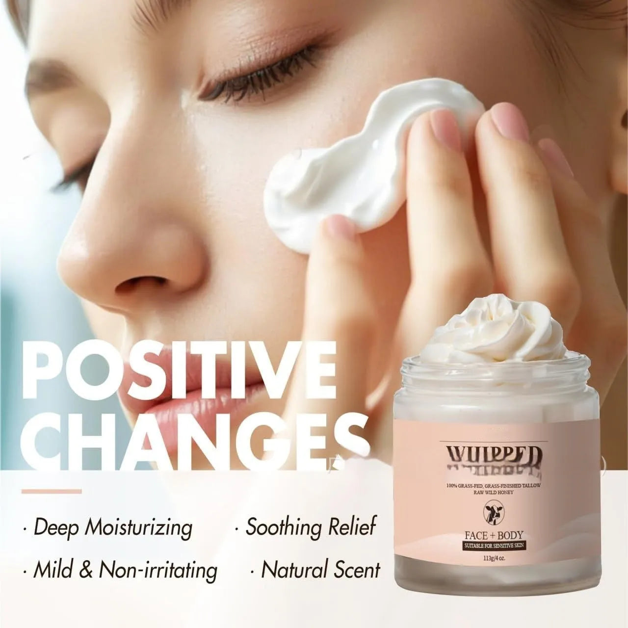 113g tub of butter cream facial moisturiser for dryness relief and skin replenishment