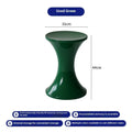 A plastic hourglass-shaped shoe changing stool in a choice of colours.