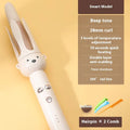 Beige automatic hair curler with negative ion technology and lazy curling function