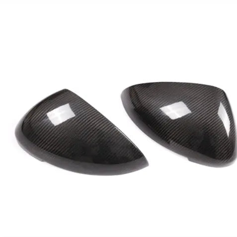 Black carbon fibre rear view mirror covers for Porsche Macan