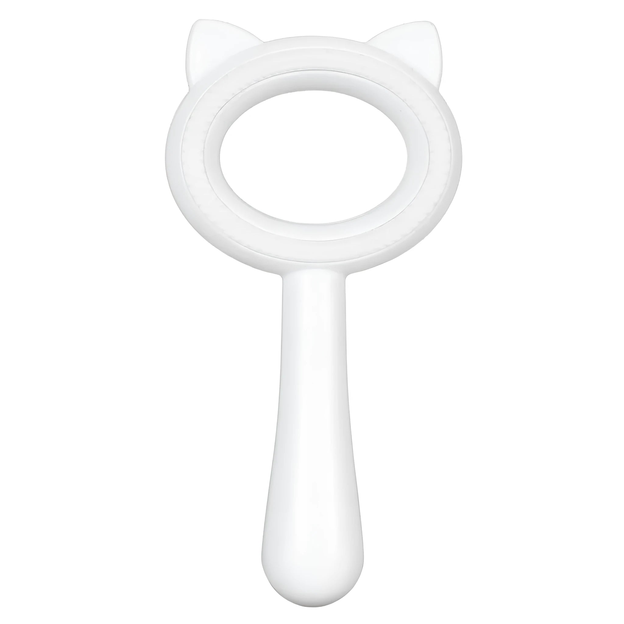 Double-sided blue pet grooming brush with comfortable handle for cats and dogs