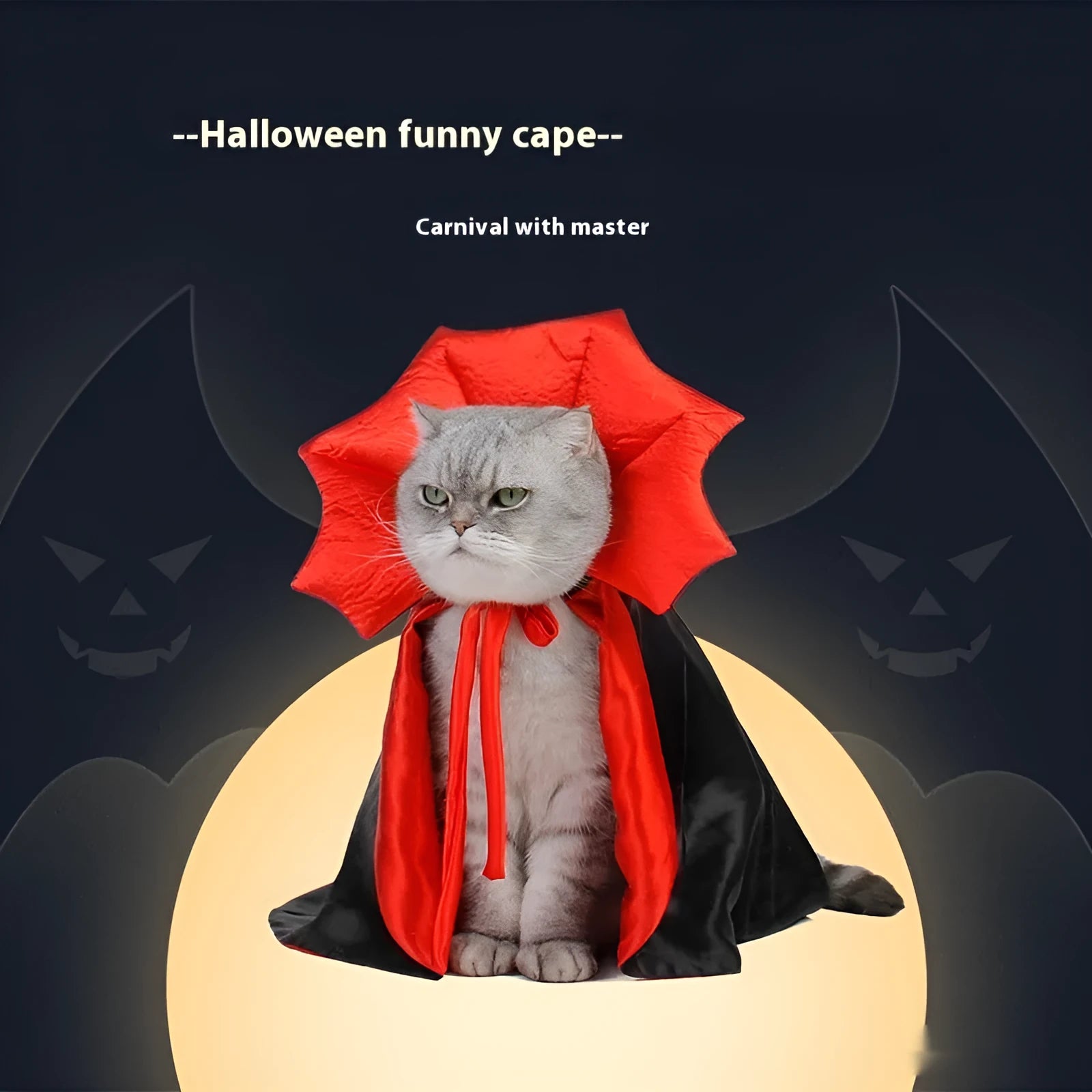 Black and red Halloween pet clothes for cats and dogs made from polyester fabric
