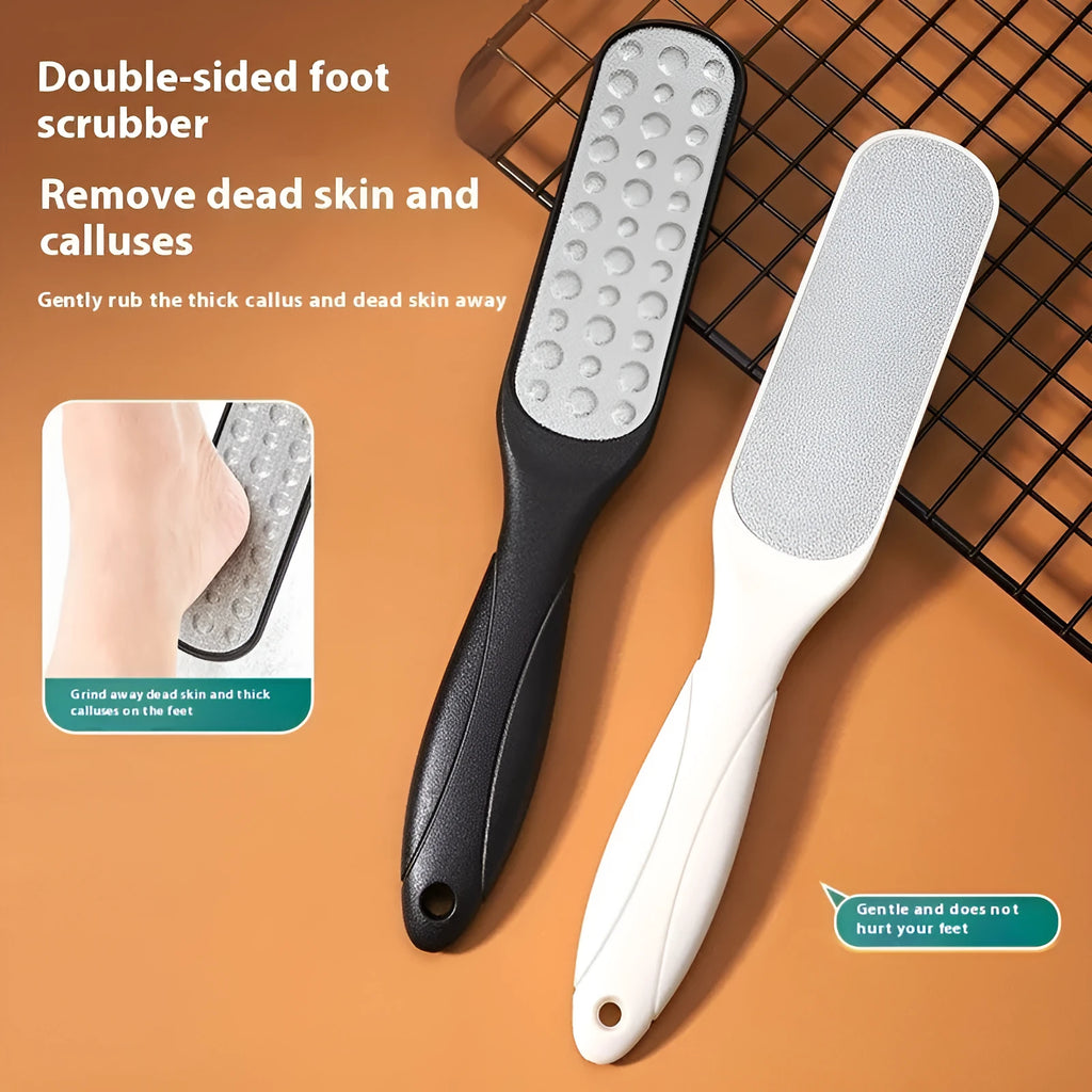 Double-sided stainless steel foot grinder for manual callus removal and foot repair