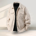 Men's slim fit casual coat in Lycra fabric available in black, coffee, green, and white colours