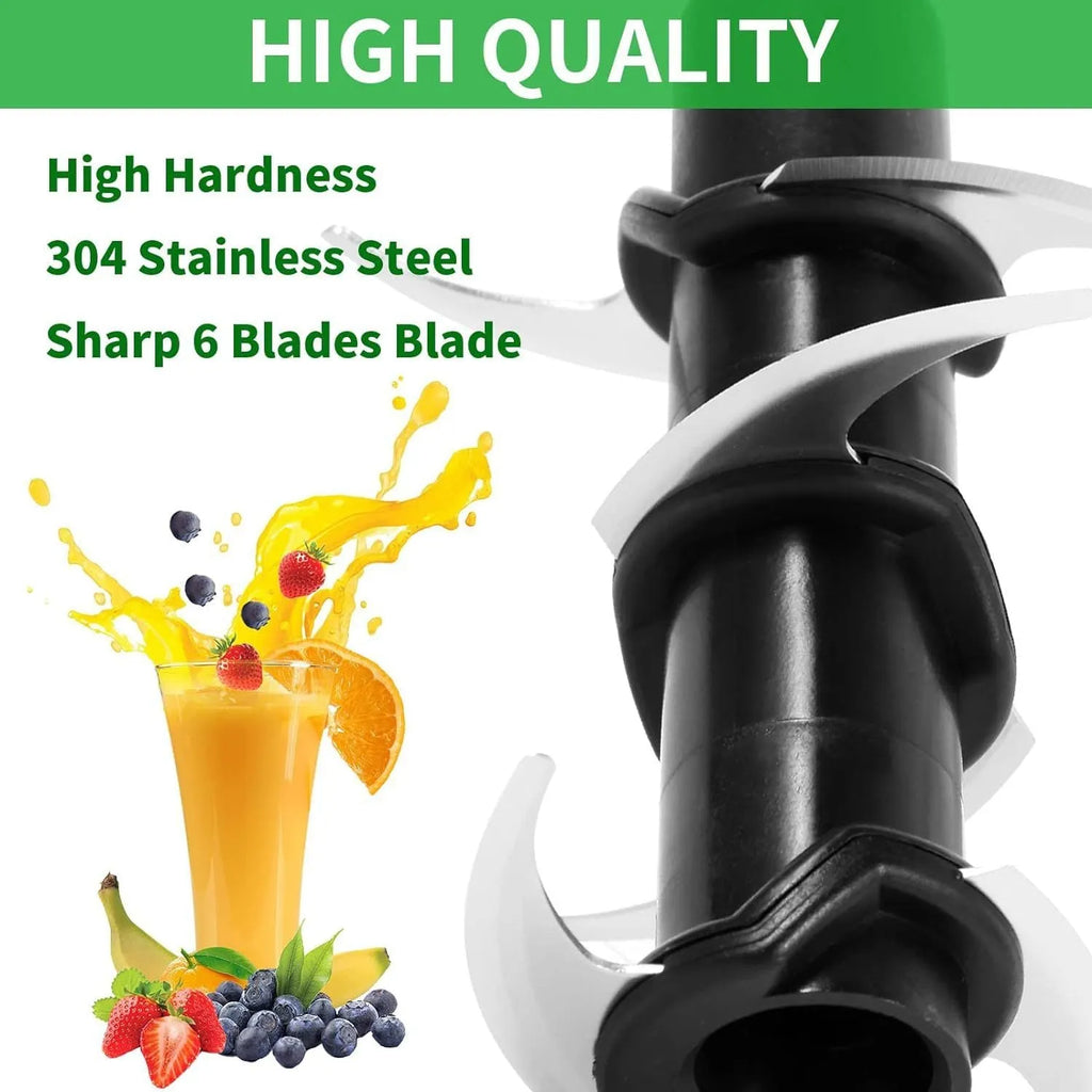 Stainless steel juicer blade replacement set with knife holder accessory measuring 10x10x21cm