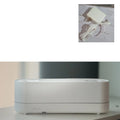 Black and white ultrasonic humidifier with flame LED lights and water mist output