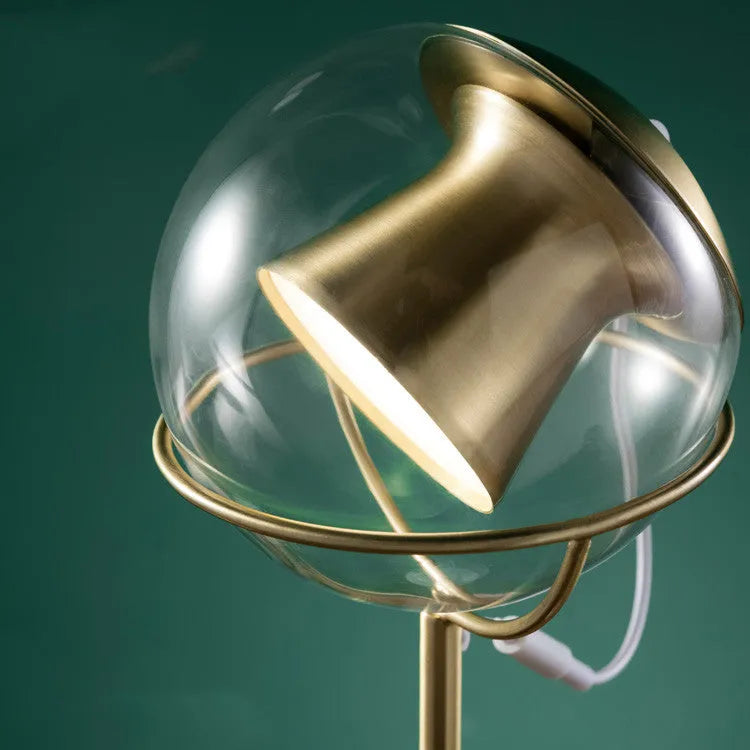 Glass dimmable desk lamp with touch switch control on base