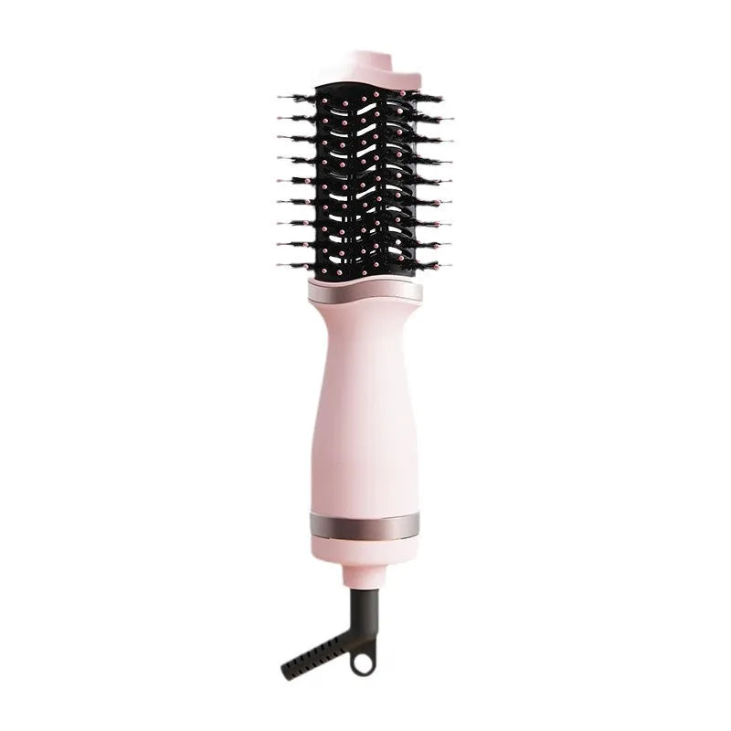 Pink multifunctional hair dryer with dual-use curling comb attachment