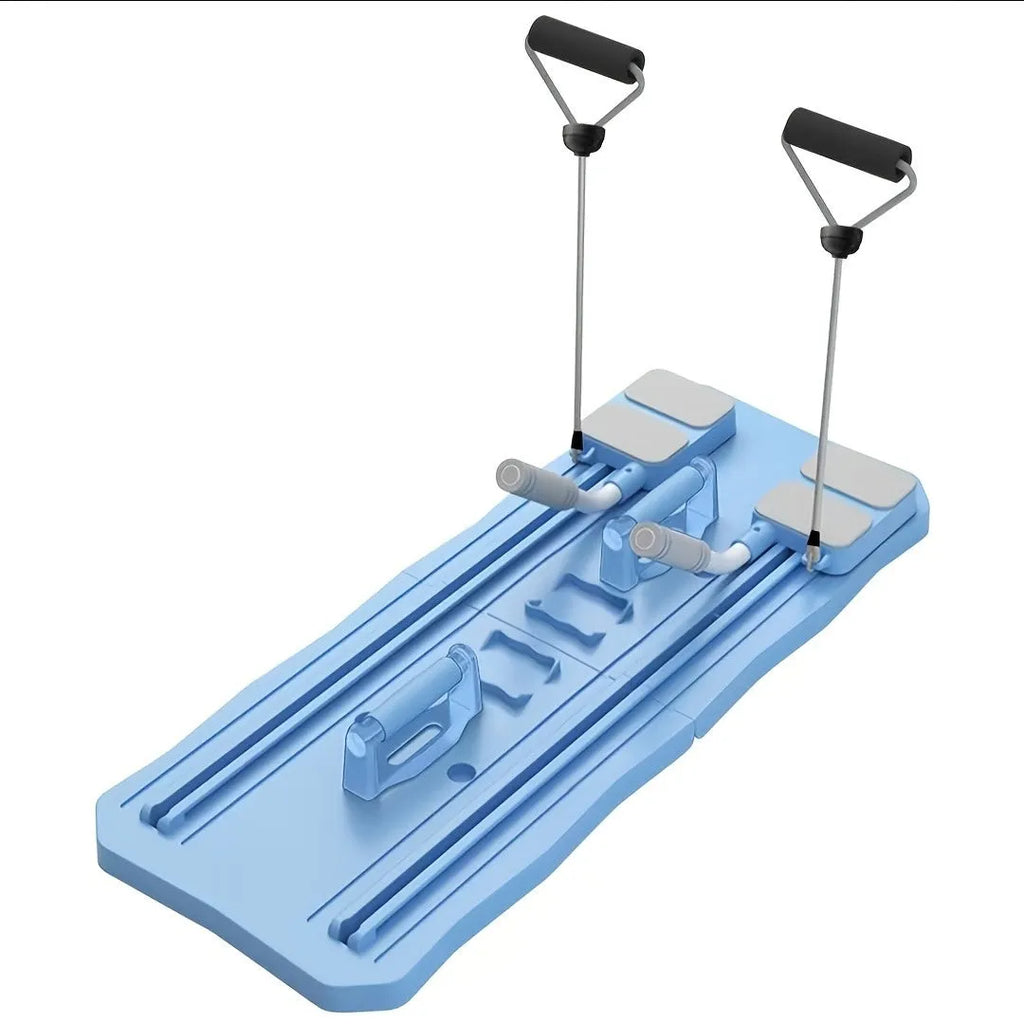 Multifunctional supine board wheel fitness equipment in pink and blue colour options