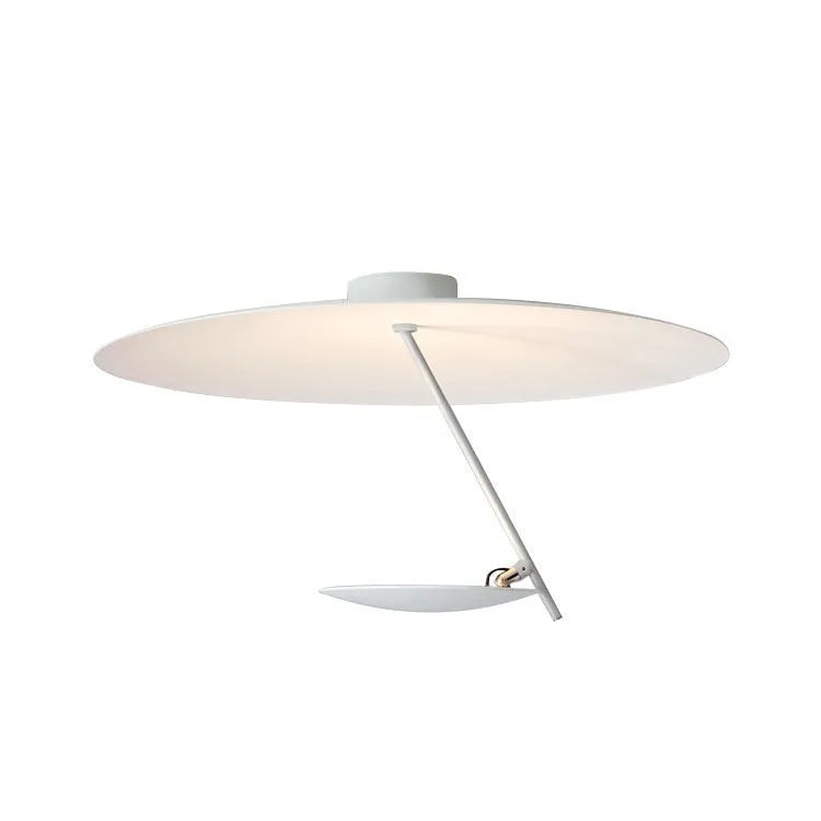 Creative iron art chandelier ceiling lamp in white or white gold, 50cm diameter with warm LED light.