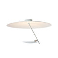 Creative iron art chandelier ceiling lamp in white or white gold, 50cm diameter with warm LED light.
