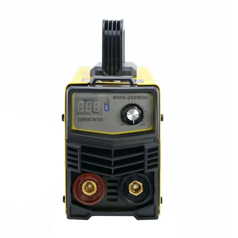 MMA-200MIN household DC welding machine with welding tongs, grounding clamp, face shield and brush hanger