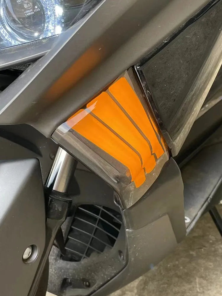 Two yellow LED cornering lamps for Tianying TS150 motorcycle steering indicator.