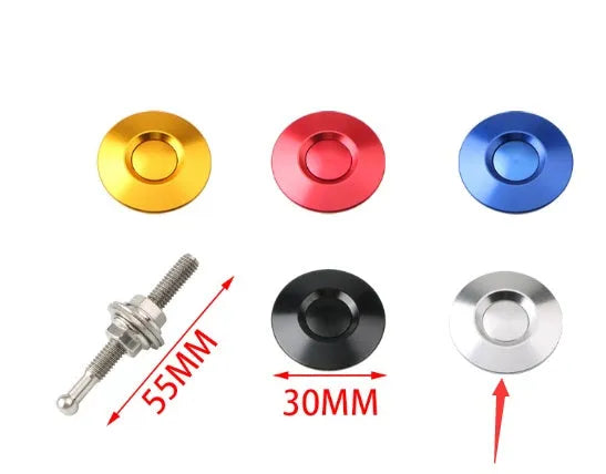 30mm diameter aluminium alloy engine cover lock with button head for modified vehicles