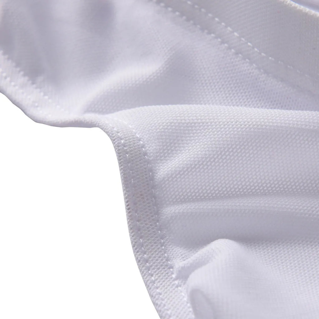 Men's black ice silk triangle briefs with low waist design and quick-dry nylon fabric
