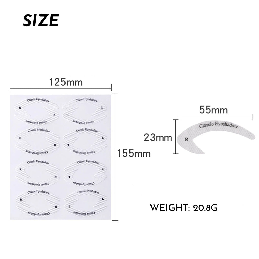Set of 4 reusable flexible eyeliner sticker templates for eye makeup application