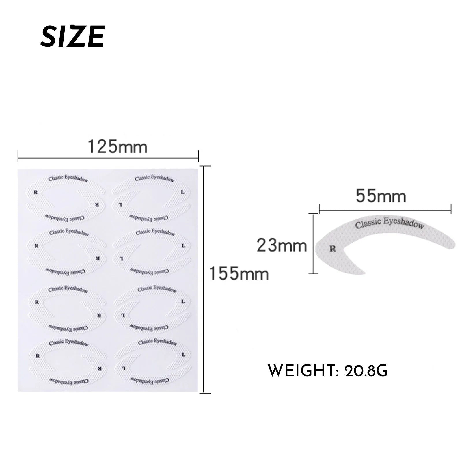 Set of 4 reusable flexible eyeliner sticker templates for eye makeup application