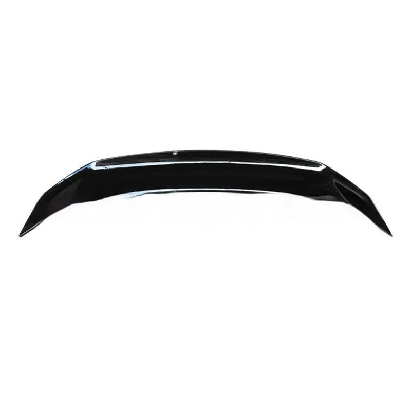 Universal punch-free ABS plastic car tail wing spoiler in bright black finish