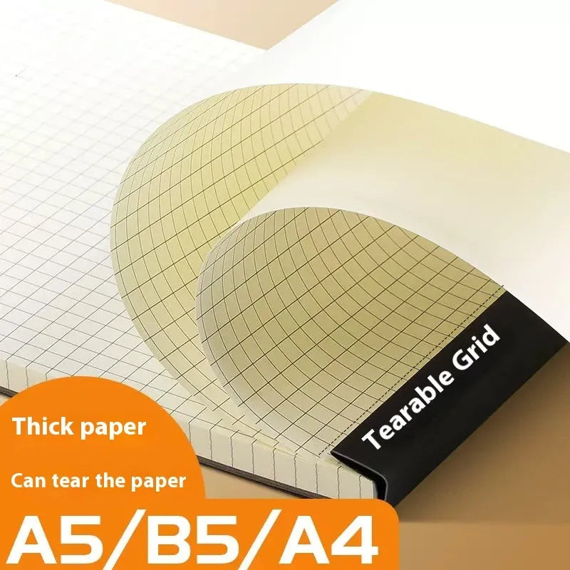 A5, B5 and A4 tearable writing pads with 80 sheets in line, grid and blank page options